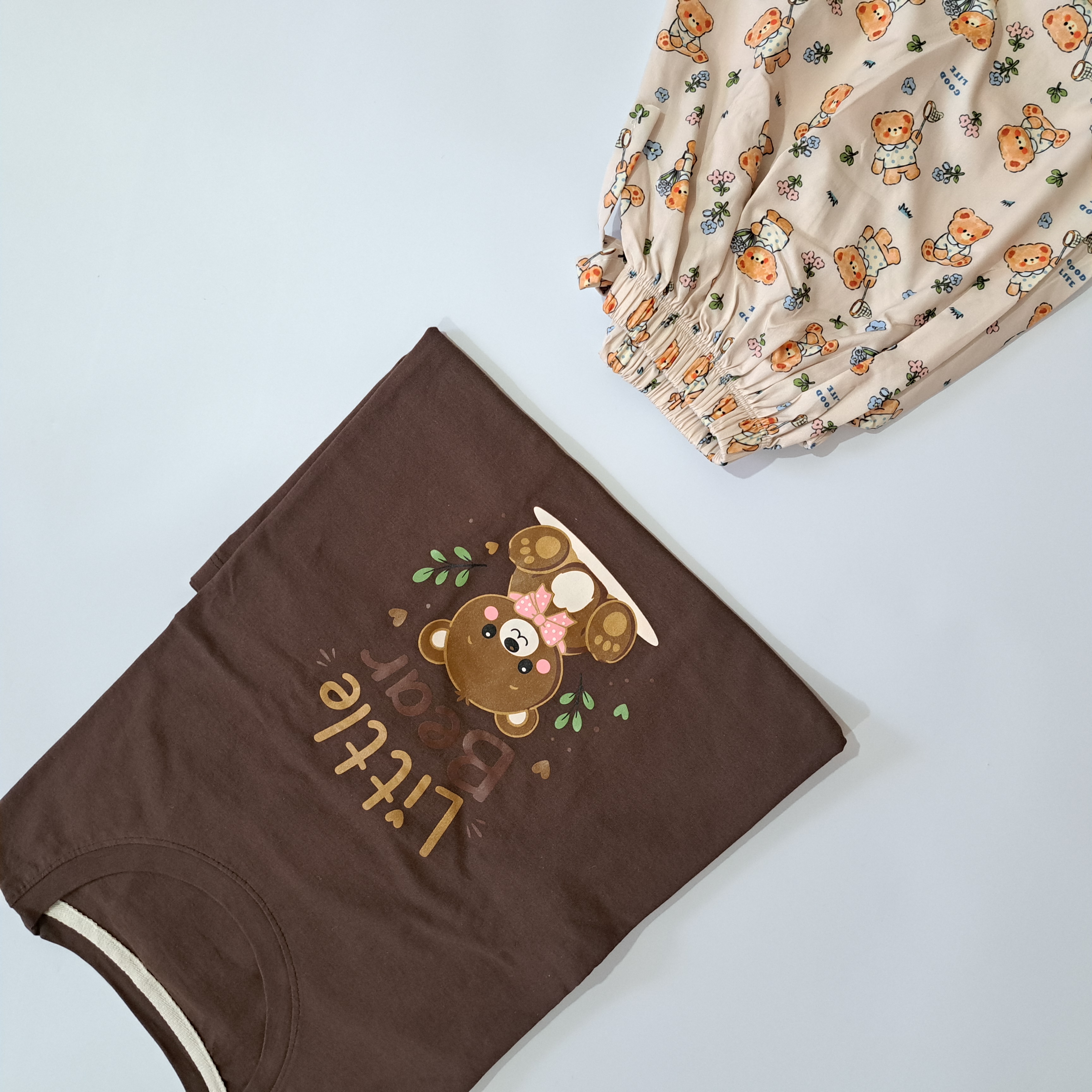 ست تیشرت باکسی و شلوار بگ بوگاتی